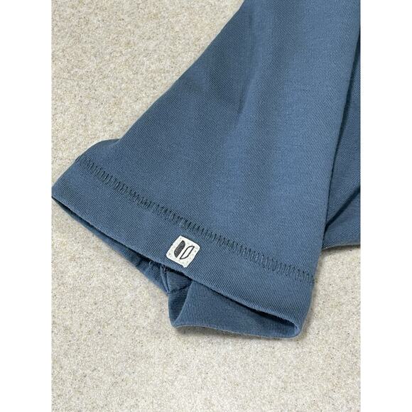 LinkSoul Button Up Shirt Men's (M) Tempus Fugit Short Sleeve Blue Organic Cotton - Picture 5 of 9